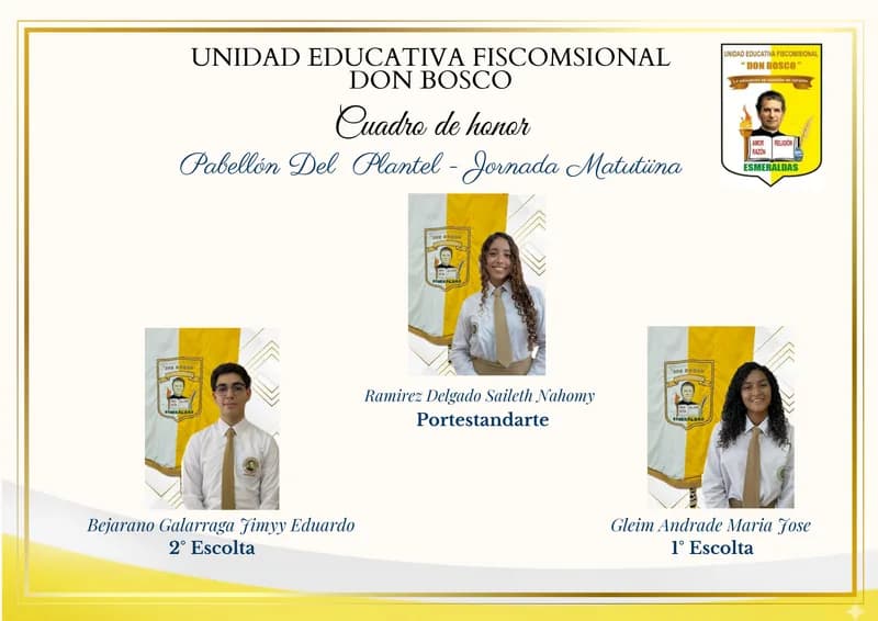Cuadro de honor 2025-2026, sexta lámina