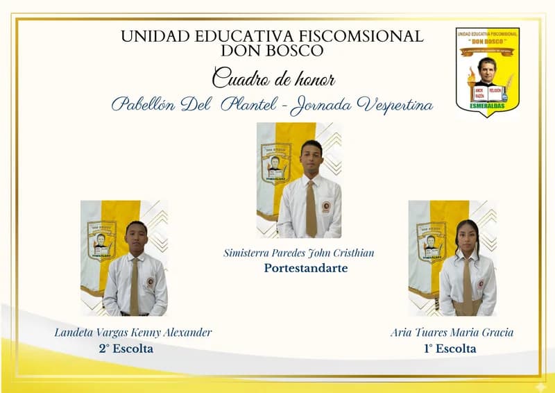Cuadro de honor 2025-2026, quinta lámina