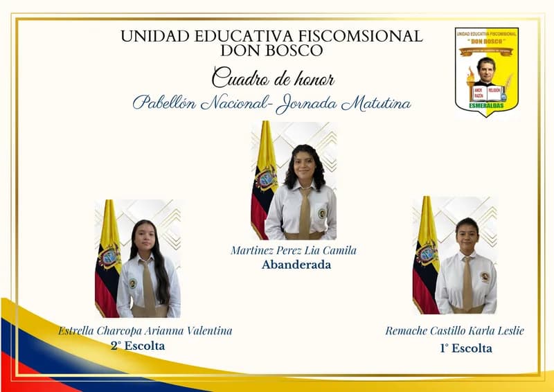 Cuadro de honor 2025-2026, segunda lámina